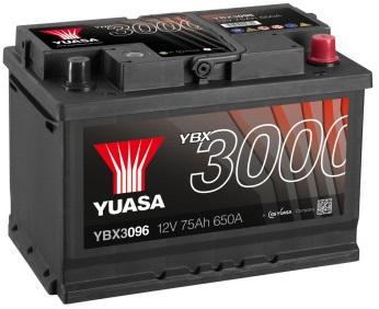 Yuasa YBX3096 - Batería turismo 75 Ah 650A 12V + Dcha