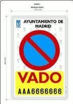 Pampanas 22-L834 - Distribuidor oficial placas de vado del ayuntamiento madrid
